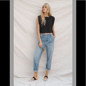 Anthropologie Pilcro Ultra High-Rise Pleated Jeans